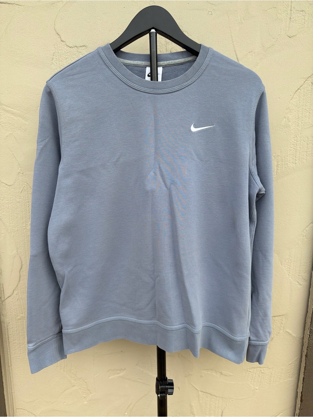 Nike Crewneck Sweatshirt in Dusty Blue with White Swoosh